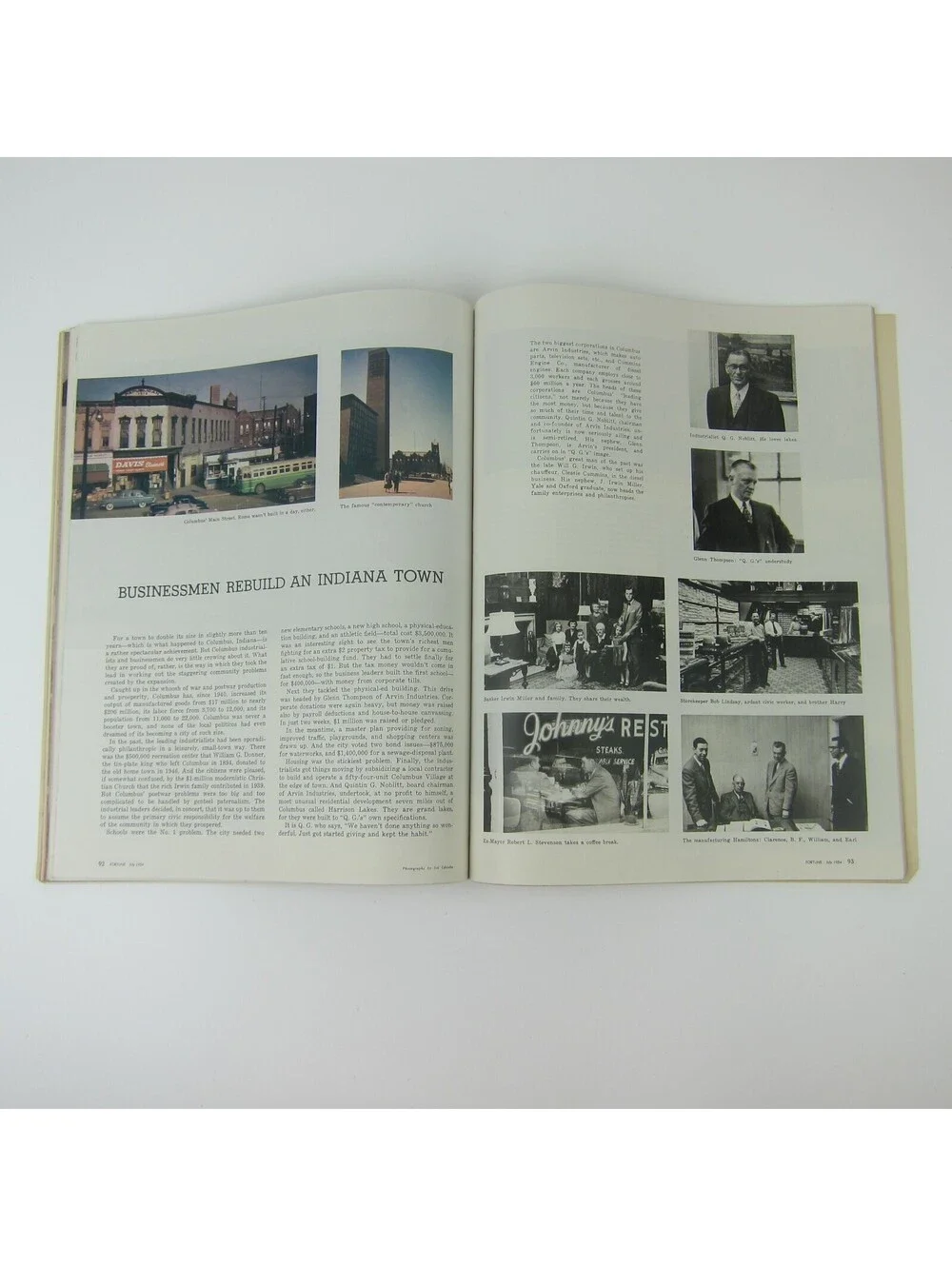 Vintage FORTUNE Magazine July 1954 Eastman Kodak Columbus Indiana Otis Elevator